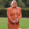 What is Gemma Collins wearing? The British reality star donned a strange orange dress with large shoulder pads as she left the ITV Summer Party. PHOTOS: Worst celebrity wardrobe malfunctions