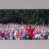 Tiger Woods of the United States celebrates making a par on the 18th green to win the TOUR Championship at East Lake Golf Club in Atlanta, September 23, 2018.