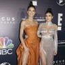 While Kendall Jenner showed a lot of leg at the Golden Globes, her younger sister Kylie really pushed the limit. The youngest Jenner sibling donned a sheer silver gown that showed off both her legs and chest.