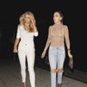 Newly single Charlotte McKinney went out for a night on the town with a gal pal. The model, who recently split from Stephen Dorff, looked radiant in her white getup.