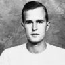In this 1947 photo, George H.W. Bush is shown as captain of the Yale baseball team, in New Haven, Conn. Bush played in the first-ever College World Series in 1947. The World War II hero and great-grandfather also was an avid skydiver, played in the first-ever College World Series and was the longest-married president in U.S. history.