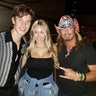 Poison singer Bret Michaels and his daughter, model Raine Michaels, were photographed with singer Shawn Mendes at the CMT Crossroads taping in Nashville.