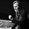 In this Oct. 18, 1971, file photo, U.S. Ambassador George H.W. Bush gestures as he addresses the United Nations General Assembly during the China debate. He denied the U.S. formula was either a "Two Chinas" or a "One China and one Taiwan" plan. 