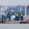 Clashes between police and demonstrators, during demonstration of the "Yellow vests", in Paris, France, on December 8th 2018.