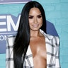 Demi Lovato attend the 2017 MTV Europe Music Awards in London, but it looks like the 25-year-old singer forgot her undergarments before walking the red carpet.