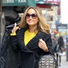 Giada De Laurentiis seen carrying her garment bag while arrives at "The Late Show with Stephen Colbert" in New York City.
