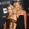 Theodora (left) and Alexandra Richards, the supermodel daughters of Rolling Stones guitarist/co-founder Keith Richards, worked the cameras during the Harper's Bazaar Icons event in New York City.