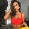 Emily Ratajkowski proudly flaunted her flat abs while promoting her new collection for The Kooples. For more photos of the model and "Blurred Lines" star, visit HollywoodLife.com.