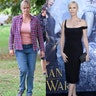 Charlize Theron was photographed looking more full-figured (left) on the Vancouver set of her upcoming film "Tully." Theron plays a mother-of-three and it's unclear whether she has gained weight for the role or if she's wearing a bodysuit. She certainly looked thinner in April (right). Photos: Dramatic celebrity transformations.