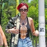Bella Thorne was spotted in Los Angeles wearing a risque chained bodysuit paired with Daisy Dukes. To see more photos of the 19-year-old, visit X17online.com.