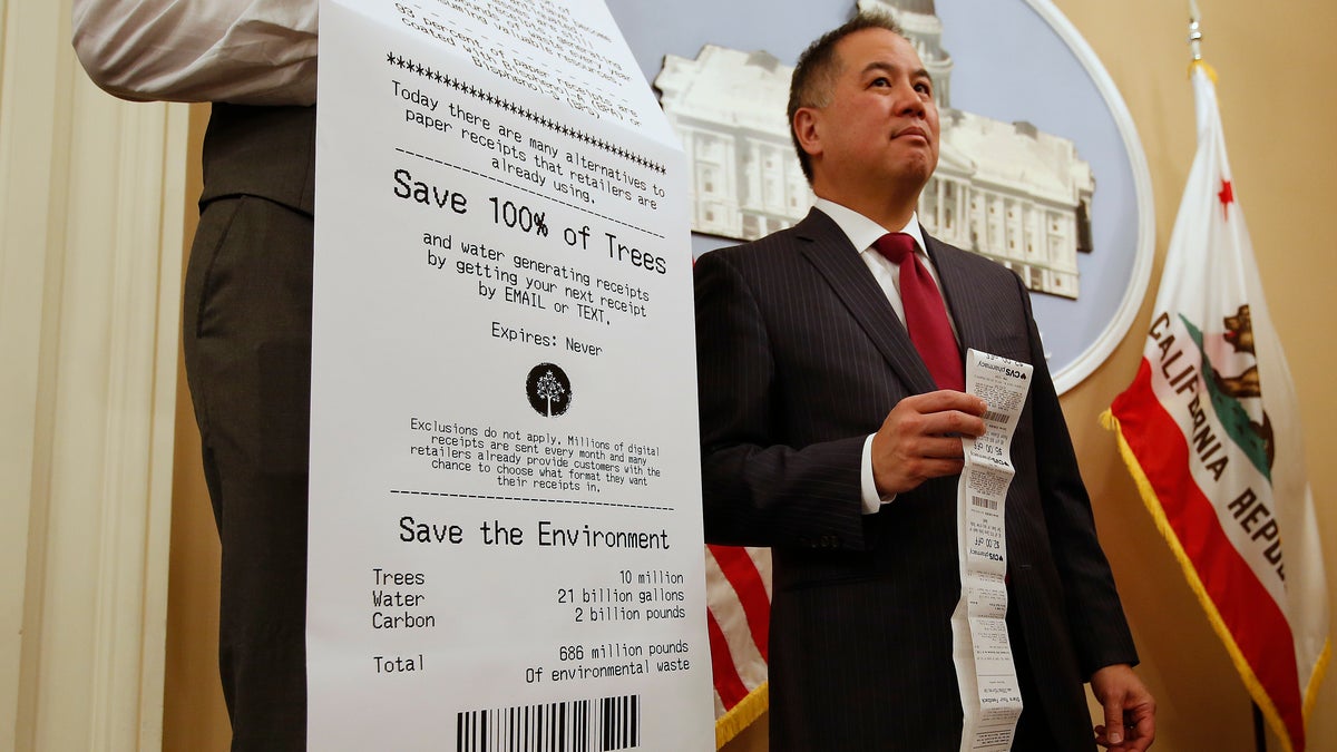 Under the legislation customers could receive a paper receipt on request.