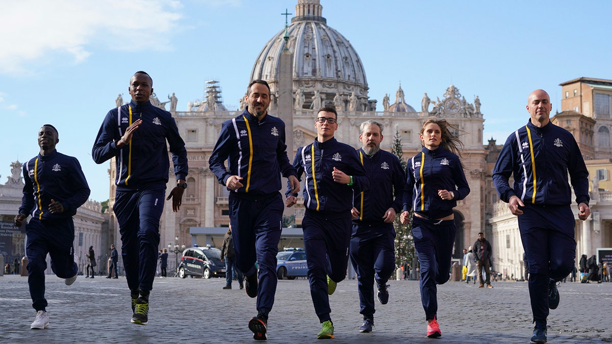 About 60 Holy See employees are the first accredited members of Vatican Athletics. They include Swiss Guards, priests, nuns, pharmacists and even a 62-year-old professor who works in the Vatican's Apostolic Library.