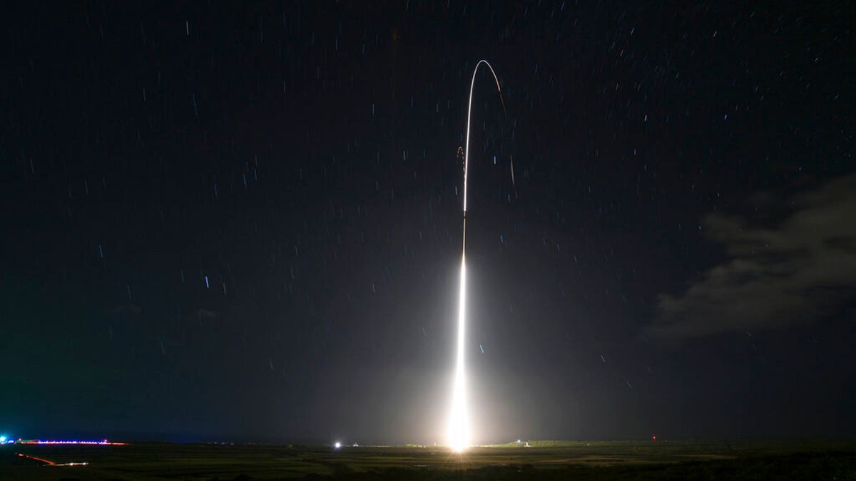 This Dec. 10, 2018, file photo, provided by the U.S. Missile Defense Agency (MDA),shows the launch of the U.S. military's land-based Aegis missile defense testing system, that later intercepted an intermediate range ballistic missile, from the Pacific Missile Range Facility on the island of Kauai in Hawaii.