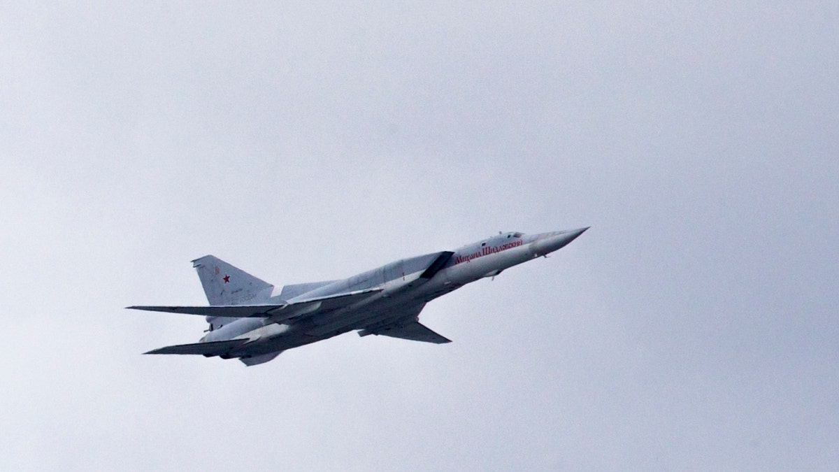 A Russian Tu-22M3 bomber, like the one pictured here, crashed during a landing at the Olenya airbase in northern Russia, killing three crewmembers and leaving one in critical condition