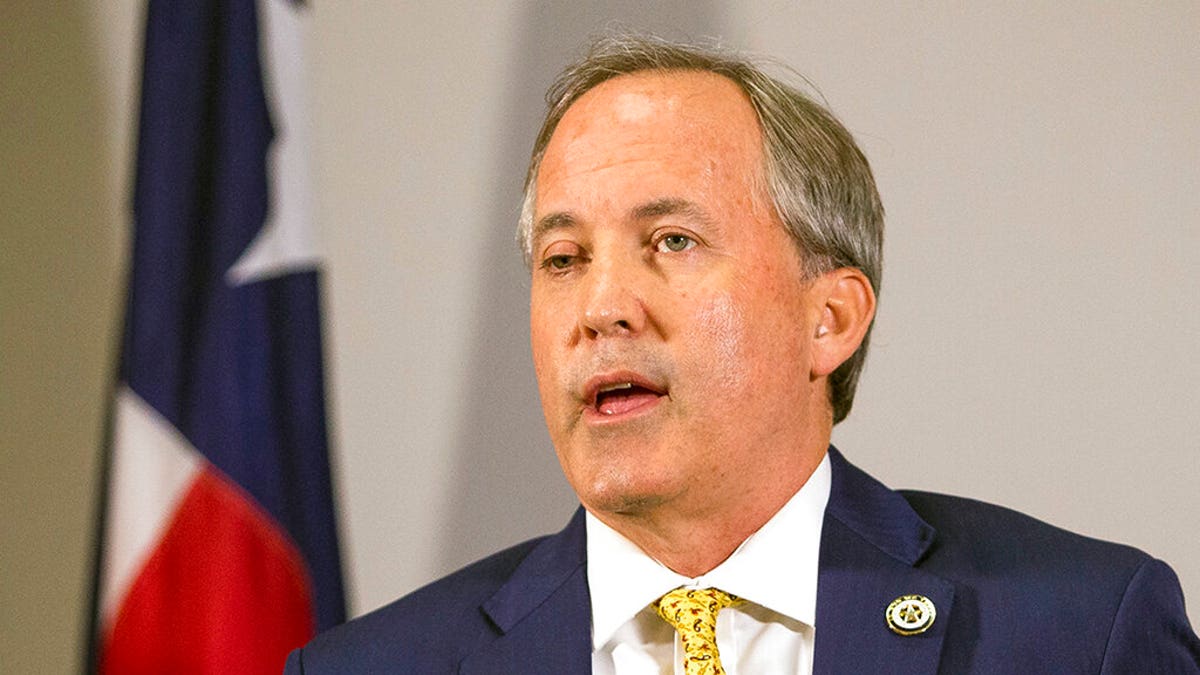 In this May 1, 2018, photo, Texas Attorney General Ken Paxton speaks at a news conference in Austin. (Nick Wagner/Austin American-Statesman via AP, File)