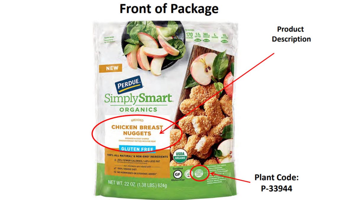 The recall includes over 68,200 pounds of chicken nuggets.