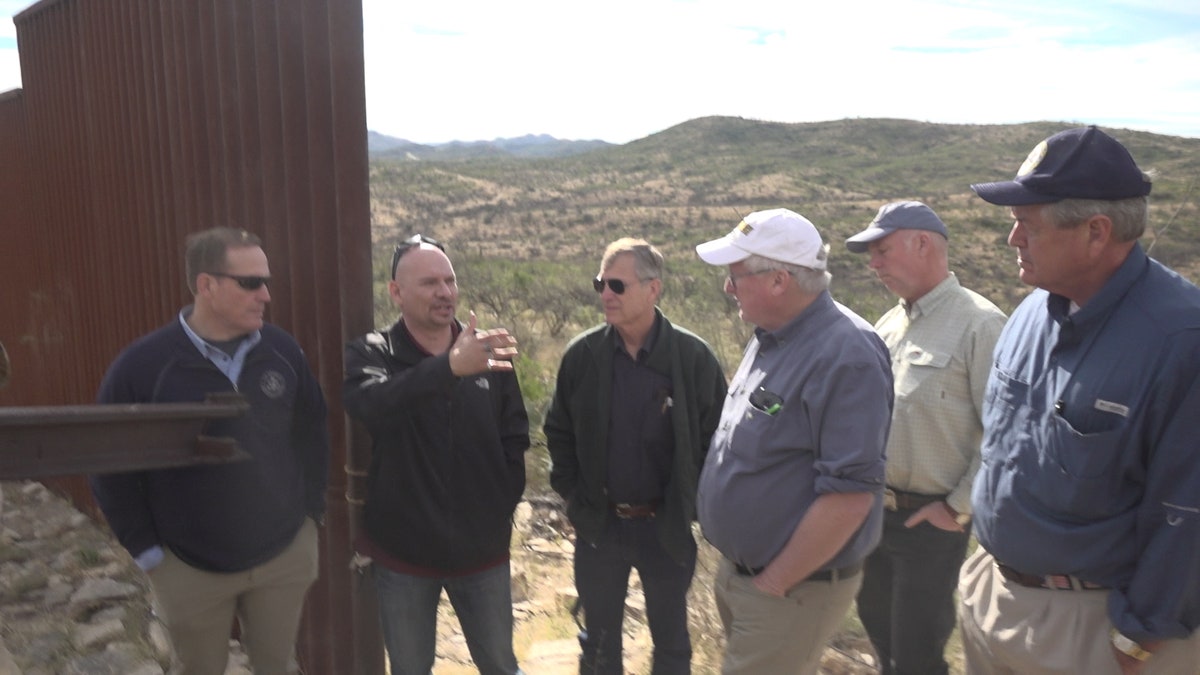It's the first time in history Border Patrol says congressmen have visited this part of the border--the wall that stops about a mile-and-a-half from the Sasabe, Ariz., Point of Entry.