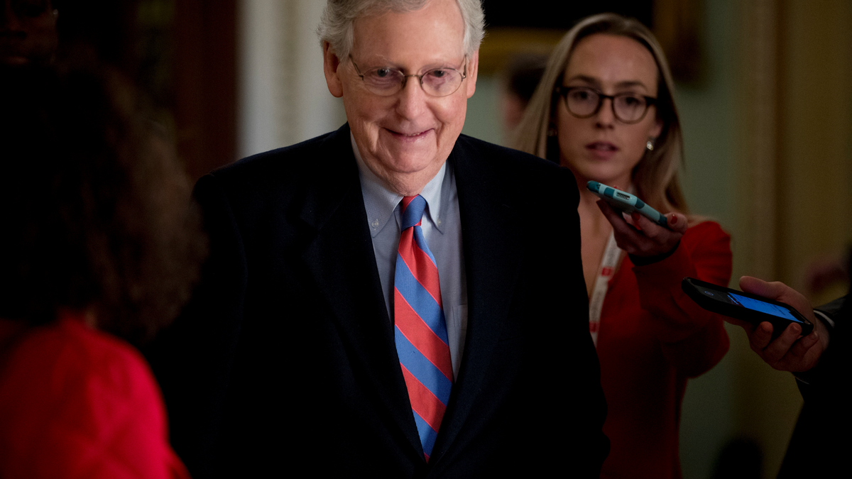 Senate Majority Leader Mitch McConnell in D.C. back in January. (AP Photo/Andrew Harnik)