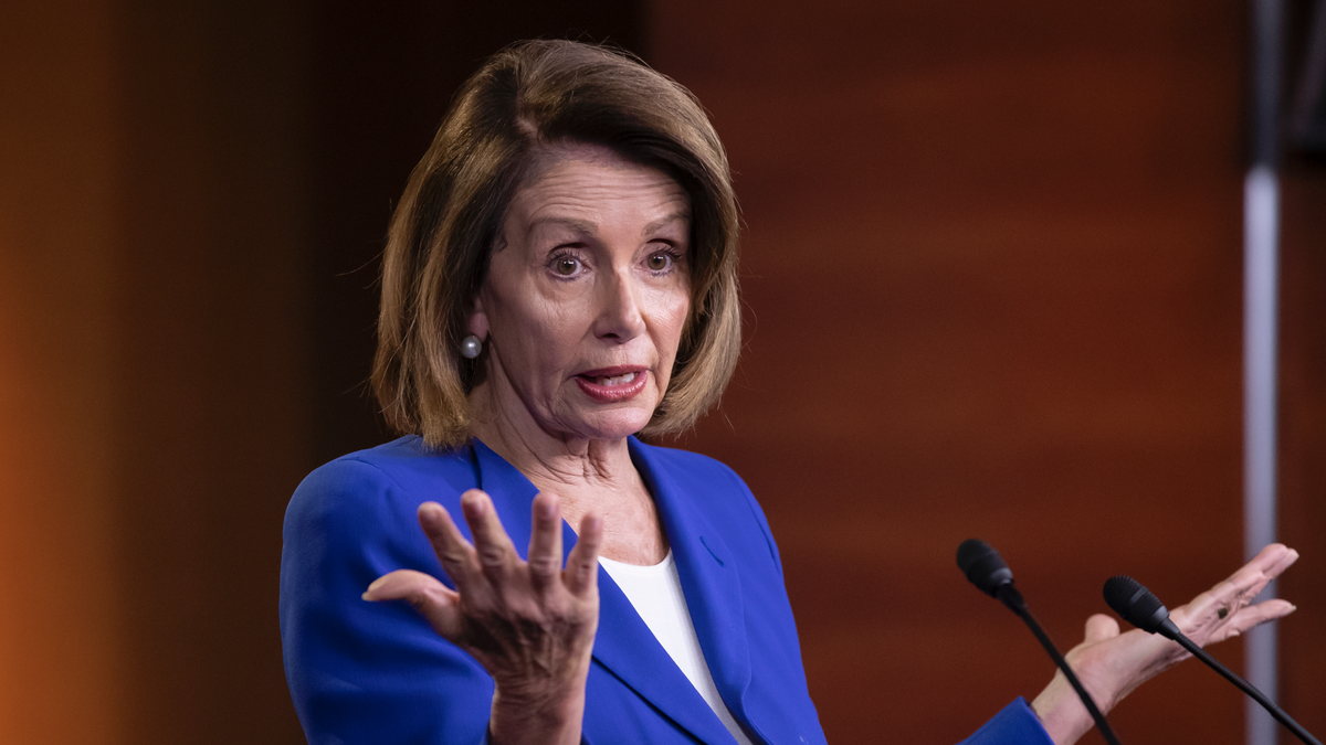 Speaker of the House Nancy Pelosi, D-Calif., talks to reporters during a news conference. (AP Photo/J. Scott Applewhite)