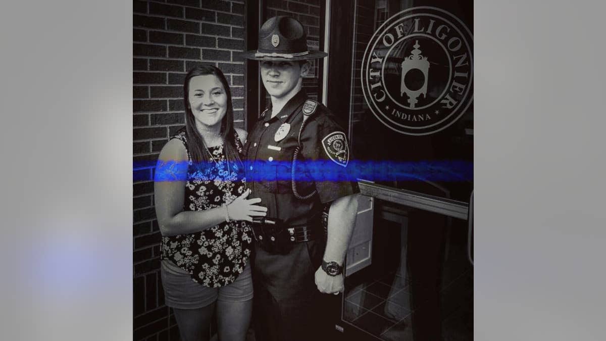 Ligonier Police Officer Ethan Kiser and 21-year-old wife Shawna Kiser were killed in an accident Monday on a snow-covered road.
