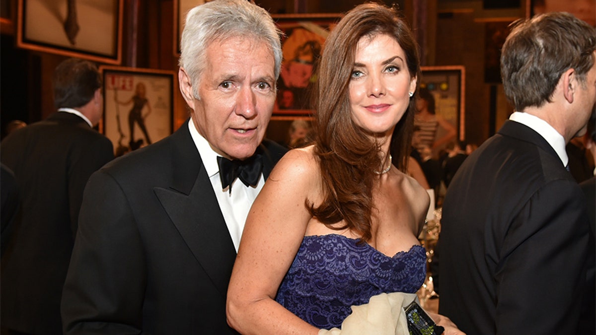 TV personality Alex Trebek (L) and his wife Jean attend the 2014 AFI Life Achievement Award: A Tribute to Jane Fonda at the Dolby Theatre on June 5, 2014 in Hollywood, Calif.