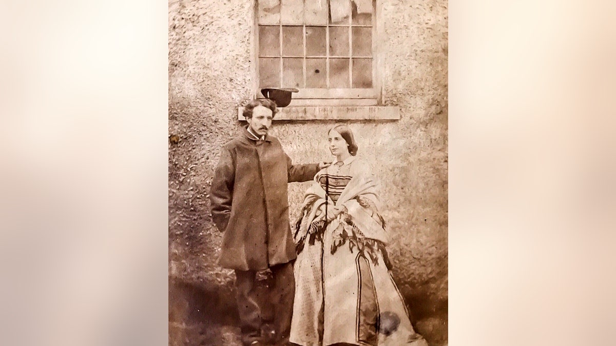 This picture shows Austen's great-niece Norah Mary Elizabeth Ward shortly after her wedding in April 1859. (SWNS)