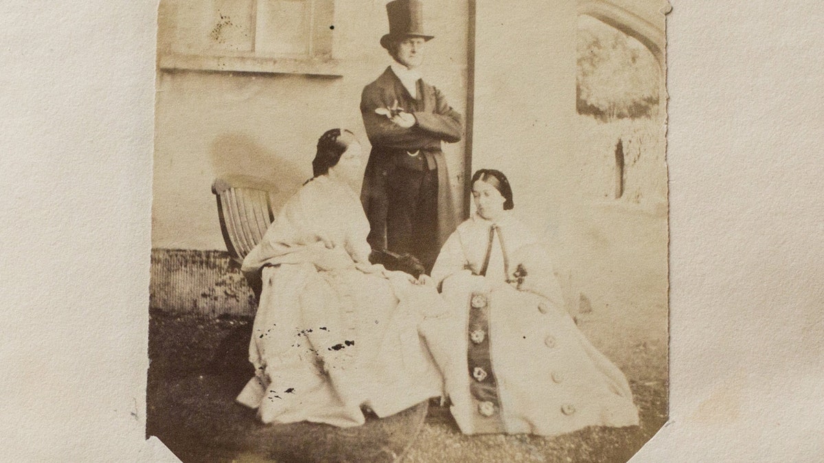 One of the fascinating pictures from Jane Austen's family's photo album. This one shows the Rev. Charles Bridges Knight with two women.