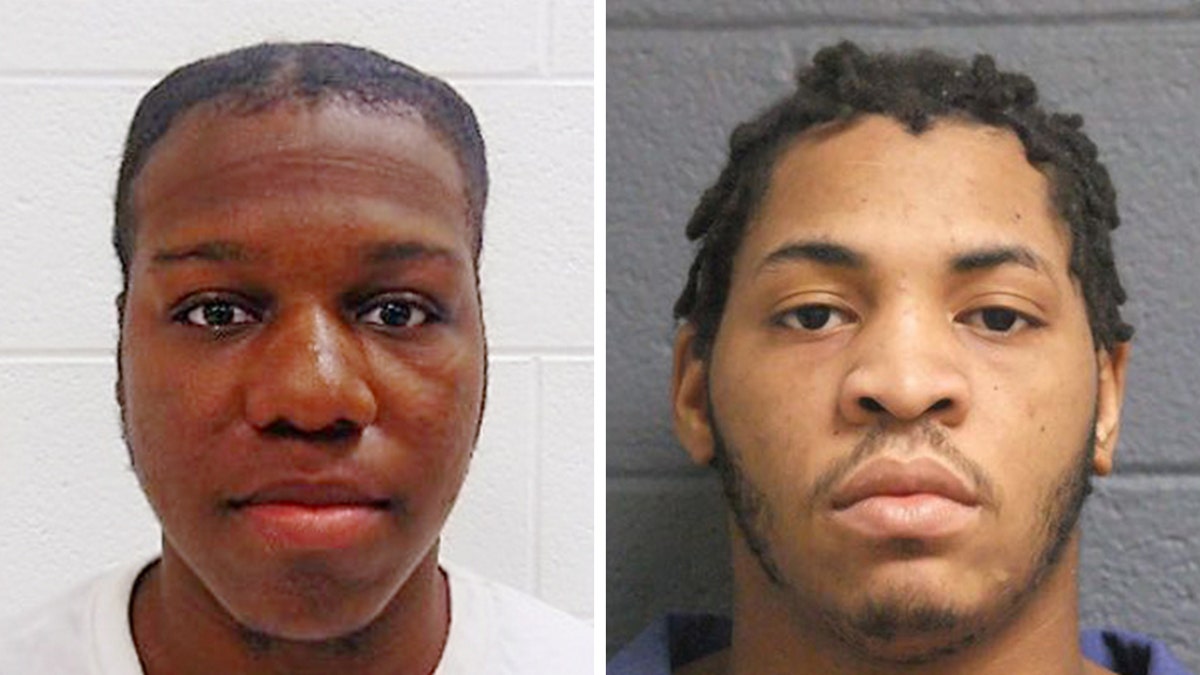Chakaris Loury, left, and Darius Culpepper, right, allegedly attempted to escape a correctional facility in Michigan on Saturday.