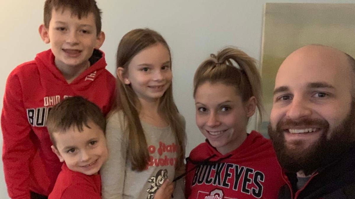 Noah and Michelle Schumacher with their three kids: Caleb, 10, Kennedy, 7, and Camden, 4. Noah is a pastor in Canton, Ohio and has decided to donate part of his liver to a child he doesn't know after finding out he was not a match for his mom, Diana.