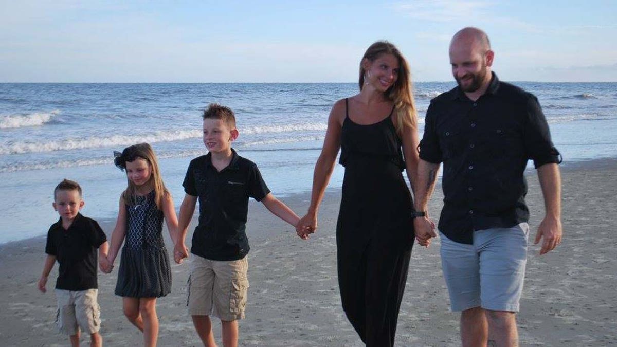 Noah and Michelle Schumacher with their three kids: Caleb, 10, Kennedy, 7, and Camden, 4.