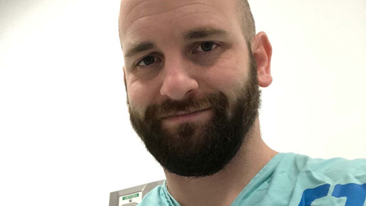 Pastor Noah D. Schumacher, of Canton, Ohio, at the Cleveland Clinic. He was tested to see if he could donate his liver to his mother, but wasn't a match so he decided to donate anyway - to a complete stranger.