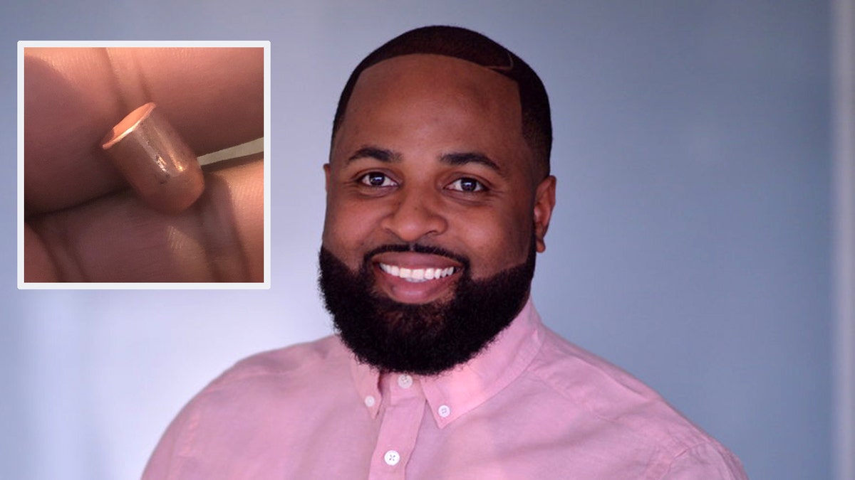 Pastor Evan D. Risher was preaching at Ramp Church in Fort Worth, Texas New Year's Eve when a bullet nearly hit his head. (Evan D. Risher)