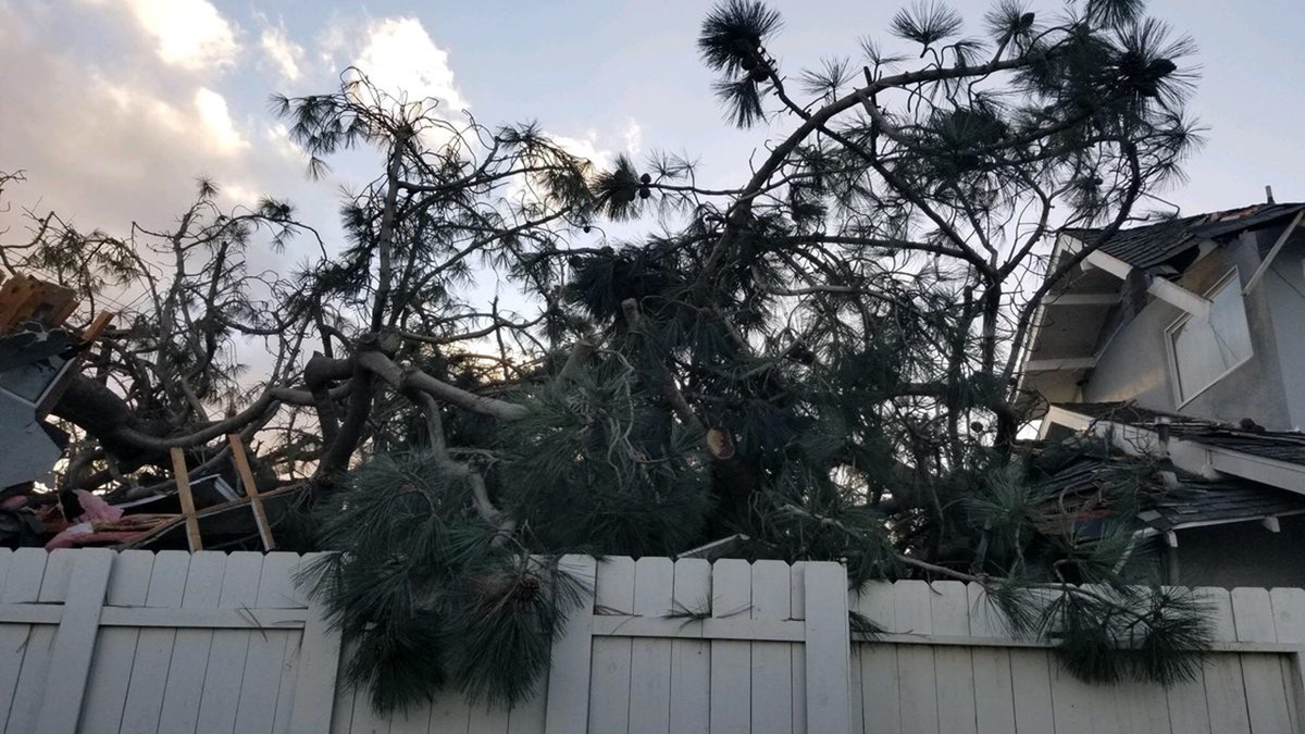 The two people who were killed in the home in San Diego were on the second floor at the time, according to fire officials.