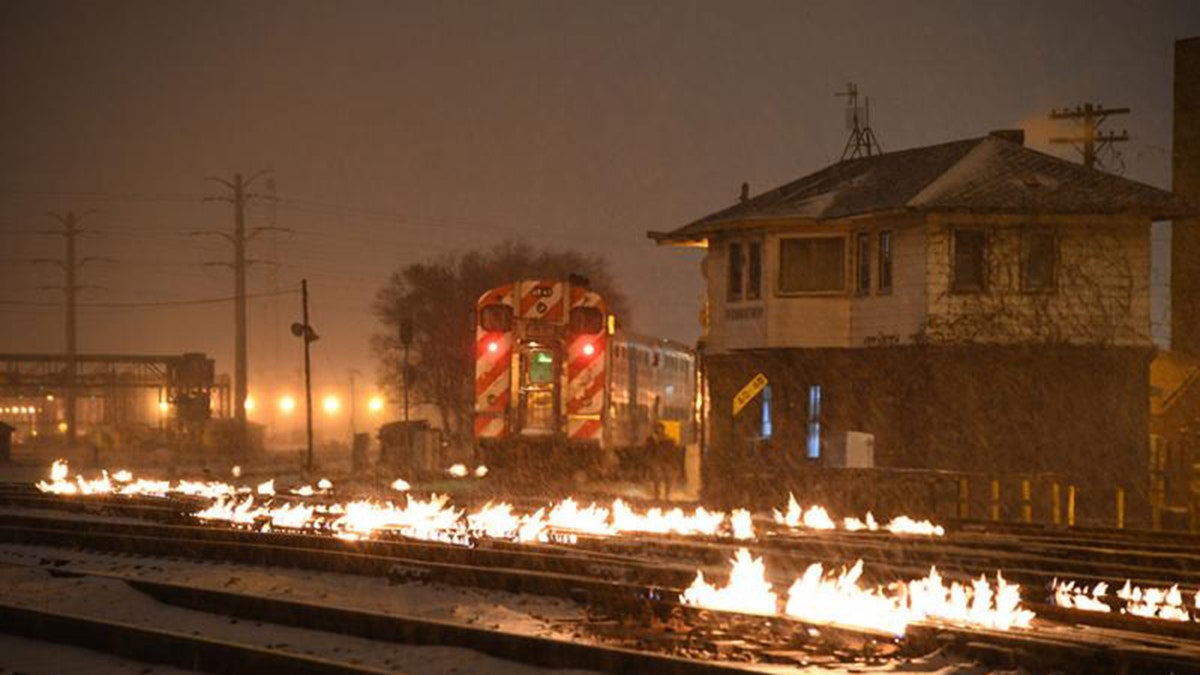 Metra said that it uses gas-fed heaters to combat the extreme cold, which can cause rails to “literally pull apart from each other."