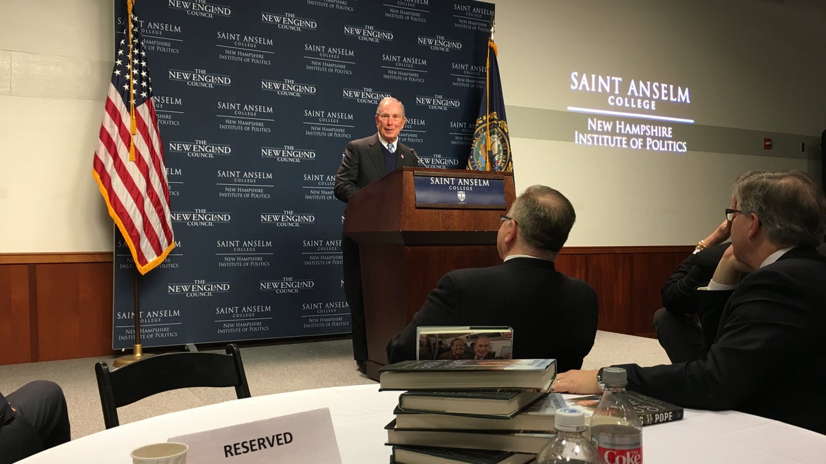At the start of a speech he delivered on climate change at the New Hampshire Institute of Politics, the environmental and gun safety advocate said President Trump “failed at business and now I think it’s fair to say he’s failing at governing.”