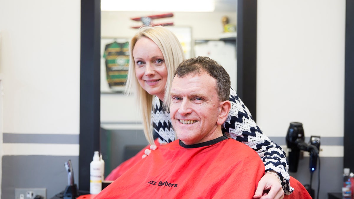 Shatford landed in Erinna Lindfield's chair at the Jazz Barber Shop by chance. 