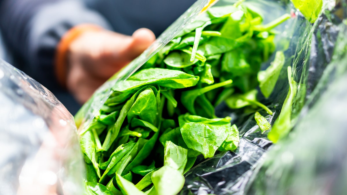 vegetables in plastic bag