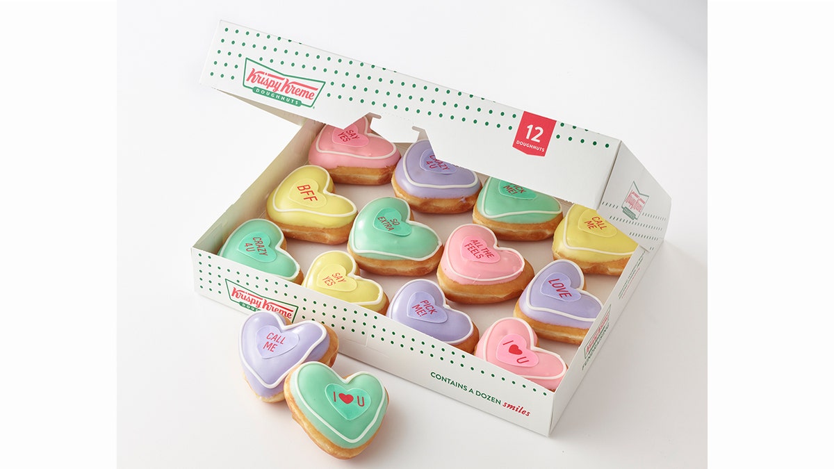 From Jan. 14 through Valentine’s Day, the single, coupled-up, and simply hungry doughnut-lovers of the world alike can score the sweet treats in cake batter, strawberries and Kreme, raspberry and chocolate flavors.