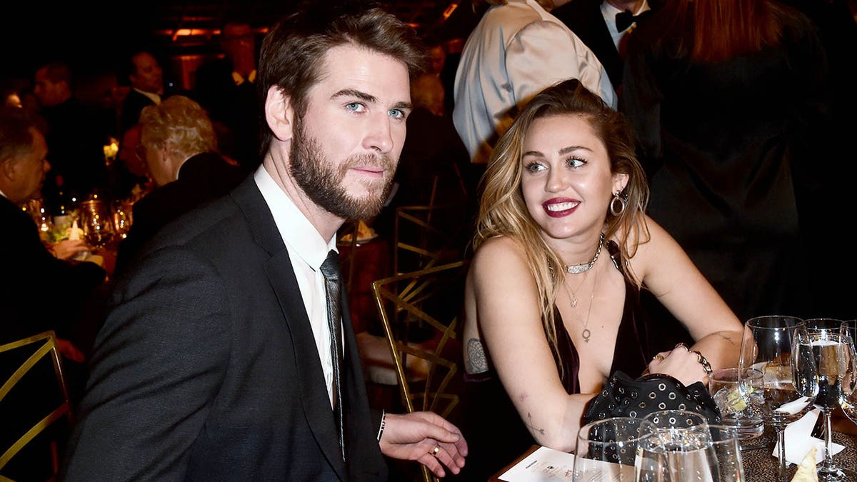 CULVER CITY, CALIFORNIA - JANUARY 26: Liam Hemsworth and Miley Cyrus attend the 16th annual G'Day USA Los Angeles Gala at 3LABS on January 26, 2019 in Culver City, California. (Photo by Alberto E. Rodriguez/Getty Images)