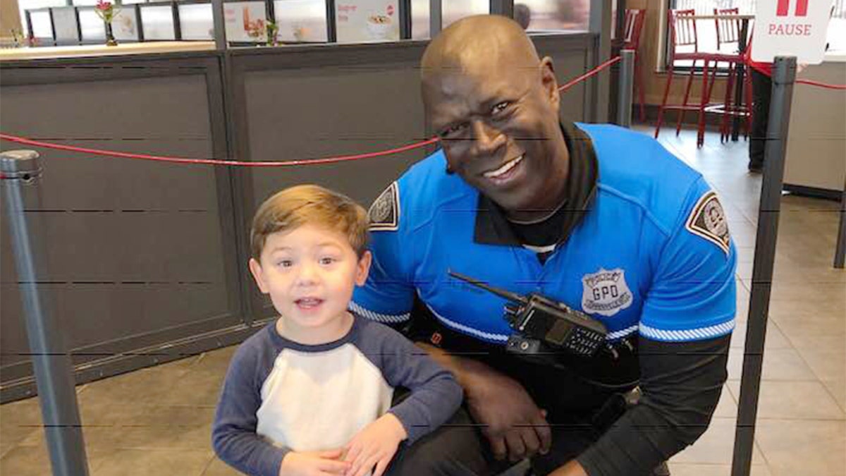 Greenville Police Officer Terence Brister said the young boy who befriended him in a South Carolina Chick-fil-A on Friday is "the very reason" he's served his community and the U.S.