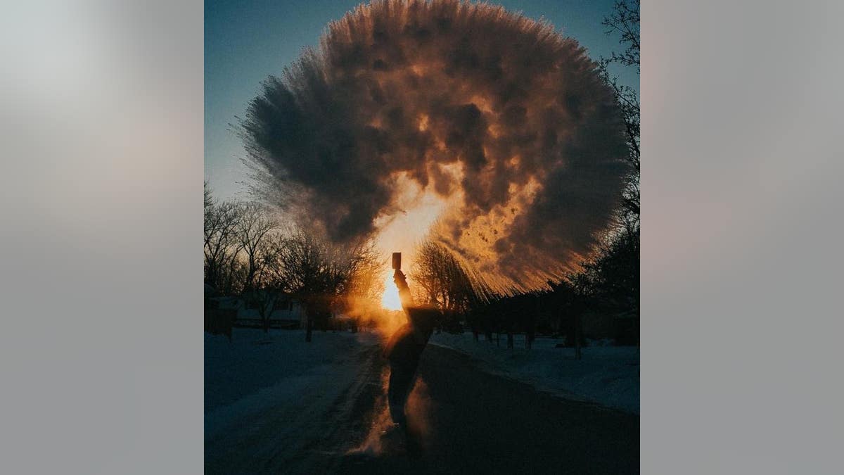 Maggie Russo, a Chicago-based photographer, shares a photo from the "Boiling Water Challenge" on Jan. 30, 2019.