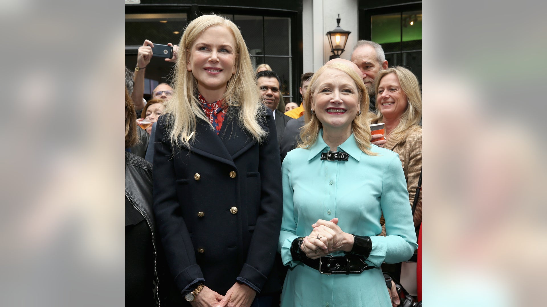 Nicole Kidman and Patricia Clarkson are all smiles at The 6th Annual "Gold Meets Golden" Brunch presented by Coca-Cola at The House on Sunset in West Hollywood, Calif. on January 5, 2019.