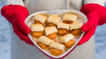 Chick-fil-A serving chicken in heart-shaped trays for Valentine's Day