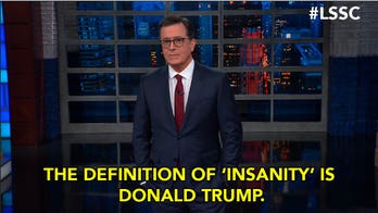 Stephen Colbert rails into Trump over border wall miss, says definition of insanity is Trump