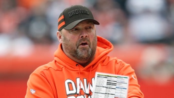 Cleveland Browns head coach Freddie Kitchens pictured wearing 'Pittsburgh started it' T-shirt