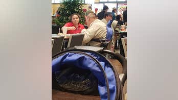 Heartwarming moment Chick-fil-A employee helps, feeds disabled man in mall food court