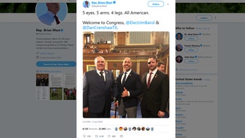 Vets celebrate welcome to Congress: '5 eyes. 5 arms. 4 legs. All American'