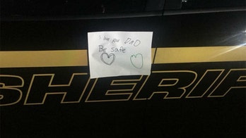 North Carolina kids leave heartwarming note on deputy dad's patrol car