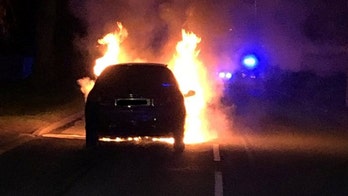 Flat tire caused car fire on drunk driver's car
