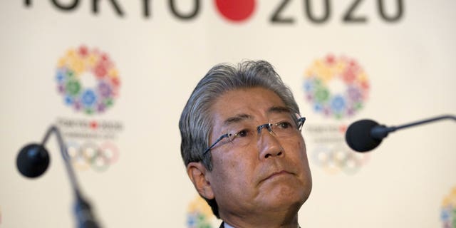 This is a Thursday, Jan. 10, 2013 file photo of Tsunekazu Takeda, President of the Tokyo 2020 Olympic games bid. France's financial crimes office says International Olympic Committee member Takeda is being investigated for corruption related to the 2020 Tokyo Olympics.